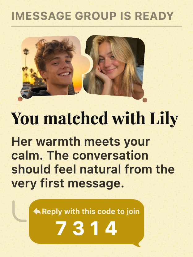 Buddito match card for Lily.